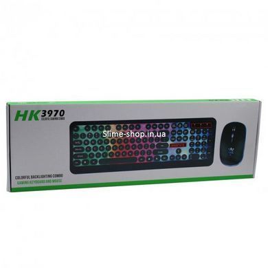 Комплект проводная клавиатура и мышка с LED подсветкой RB-491 UKC HK-3970