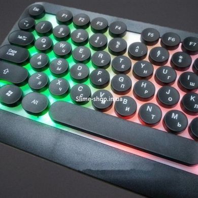 Комплект проводная клавиатура и мышка с LED подсветкой RB-491 UKC HK-3970