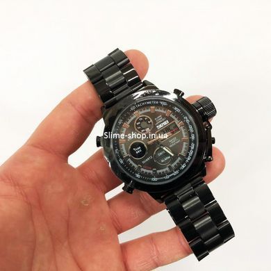 Військовий годинник з батареєю SKMEI 1515BK BLACK, Тактичний військовий годинник для ЗСУ, Військовий EA-813 годинник спецслужб