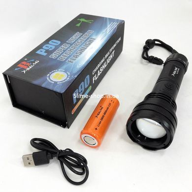 Аккумуляторные ручные фонари BL-K70-P90, Мощный фонарик для дома с зарядкой, Фонарь QE-649 ручной мощный
