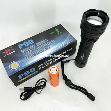 Аккумуляторные ручные фонари BL-K70-P90, Мощный фонарик для дома с зарядкой, Фонарь QE-649 ручной мощный
