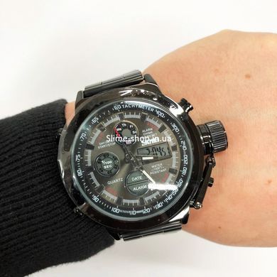 Військовий годинник з батареєю SKMEI 1515BK BLACK, Тактичний військовий годинник для ЗСУ, Військовий EA-813 годинник спецслужб