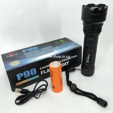Аккумуляторные ручные фонари BL-K70-P90, Мощный фонарик для дома с зарядкой, Фонарь QE-649 ручной мощный