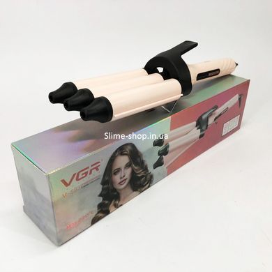 Щипці гофре для об'єму волосся VGR V-593, Плойка спіральна для завивки волосся, Плойка QG-207 для завивки