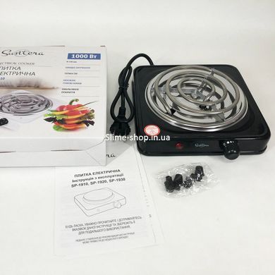 Плита настольная эмалированная Suntera SP-1910 1000 w, Электроплита CN-376 настольная бытовая