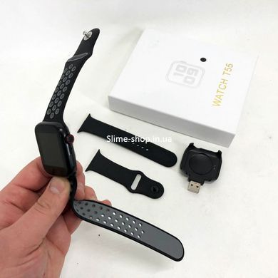 Умные смарт часы Smart Watch T55 с 2 ремешками, поддержка звонков, спортивные режимы, влагозащита XT-348 ip 67