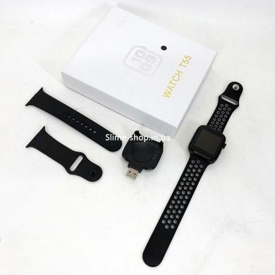 Умные смарт часы Smart Watch T55 с 2 ремешками, поддержка звонков, спортивные режимы, влагозащита XT-348 ip 67