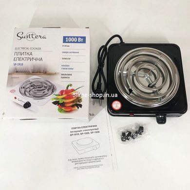 Плита настольная эмалированная Suntera SP-1910 1000 w, Электроплита CN-376 настольная бытовая