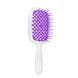 Щетка для волос массажная продувная Superbrush Plus Hollow Comb прямоугольная, Белая с фиолетовым