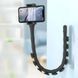 Гнучкий тримач для телефону з універсальними присосками Cute Worm Lazy Holder. BC-366 Колір: чорний