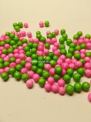 Пенопластовые шарики для слайма «Микс зеленых и розовых», 7-9 мм