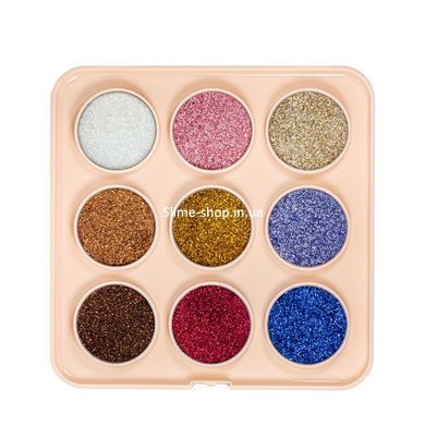 Глиттерные тени для век на 9 цветов DoDo Girl Glitter Too Fyes D8015 № 01