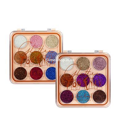 Глиттерные тени для век на 9 цветов DoDo Girl Glitter Too Fyes D8015 № 01