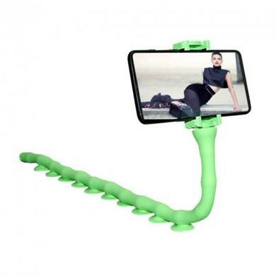 Гибкий держатель для телефона с присосками универсальный Cute Worm Lazy Holder. NF-374 Цвет: зеленый