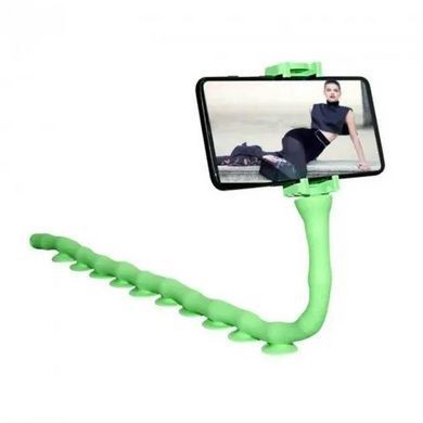 Гибкий держатель для телефона с присосками универсальный Cute Worm Lazy Holder. NF-374 Цвет: зеленый