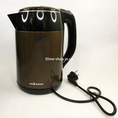 Электрочайник бытовой нержавейка SeaBreeze SB-0201 1.8 л 2000 Вт, Тихий WP-281 электрический чайник