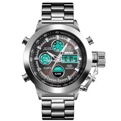 Мужские тактические военные часы SKMEI 1515SI SILVER, Лучшие тактические часы, Армейские ZA-599 часы топ