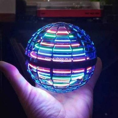 Летающий мяч спиннер FlyNova Pro Gyrosphere, Летающий светящийся мяч flying JE-471 light ball
