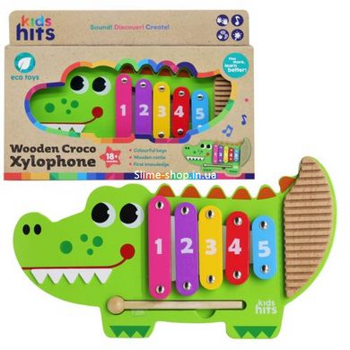 Деревʼяний ксилофон "Крокодил" (35 см)