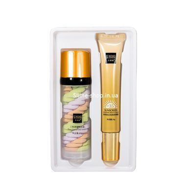Набор для макияжа 2 в 1 трехцветная база + солнцезащитный крем SPF35 Senana Tri-Color Isolation Sun