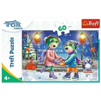 Пазлы - (60 эл) - "Трефлики на катке"