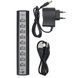 Разветвитель USB HUB на 10 портов с активной зарядкой 220V, Разветвитель юсб, Хаб WZ-548 для ноутбука