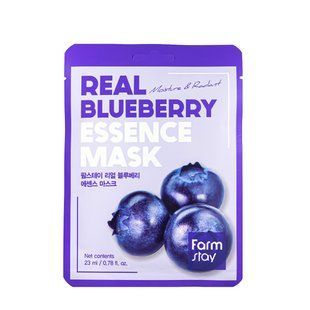 Маска для кожи лица FarmStay Real Blueberry восстанавливающая тканевая 23 мл