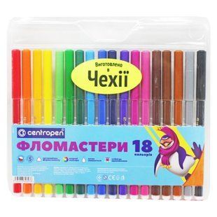 Фломастеры цветные, 18 шт.