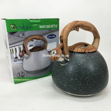 Качественный металлический чайник Unique UN-5306 2,7л, Чайник для газовой плиты DW-222 в интернет-магазине
