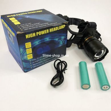 Мощный налобный фонарь для рыбалки Bailong BL-8075-2-GT100, Налобный фонарь SO-329 с линзой