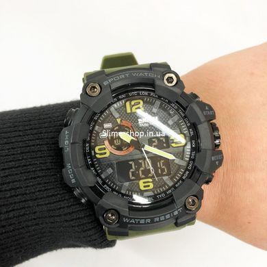 Водостойкие тактические часы SKMEI 1520AG ARMY GREEN, Оригинальные мужские часы, Часы HU-130 армейские скмей