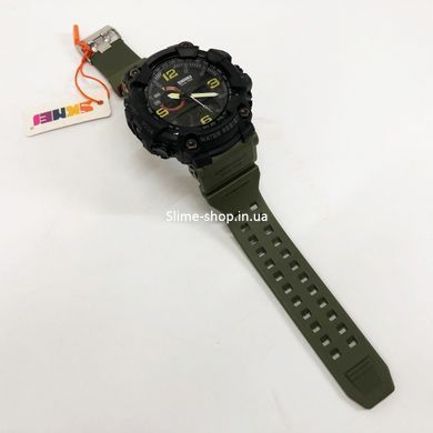 Водостойкие тактические часы SKMEI 1520AG ARMY GREEN, Оригинальные мужские часы, Часы HU-130 армейские скмей