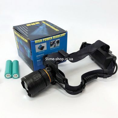Мощный налобный фонарь для рыбалки Bailong BL-8075-2-GT100, Налобный фонарь SO-329 с линзой