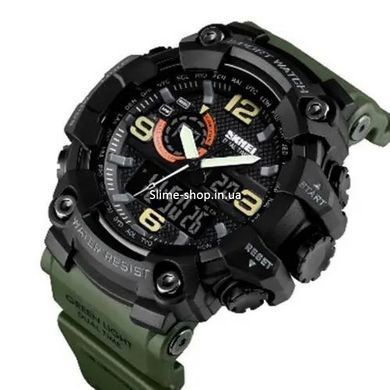 Водостойкие тактические часы SKMEI 1520AG ARMY GREEN, Оригинальные мужские часы, Часы HU-130 армейские скмей