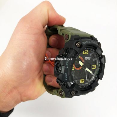 Водостойкие тактические часы SKMEI 1520AG ARMY GREEN, Оригинальные мужские часы, Часы HU-130 армейские скмей
