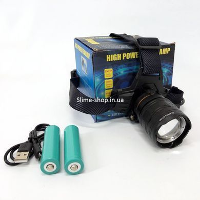 Мощный налобный фонарь для рыбалки Bailong BL-8075-2-GT100, Налобный фонарь SO-329 с линзой