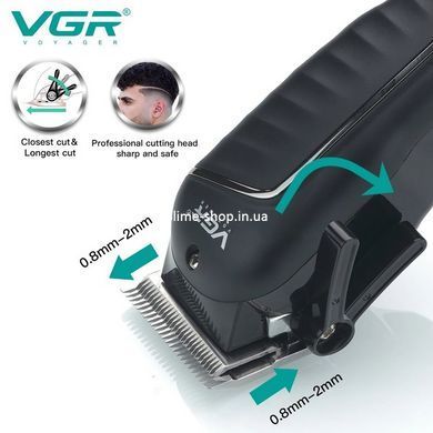 Тример для скронь VGR V-683, Машинка для стрижки чоловіча, Електрична машинка з насадкою BE-330 для бороди
