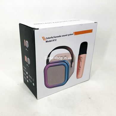 Караоке-мікрофон з блютуз найкраще K12 10W, Портативна колонка караоке, Караоке FT-827 домашнє дитяче