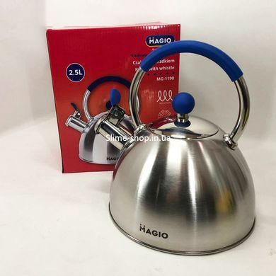Кухонный металический чайник из нержавейки Magio MG-1190 2.5 л, Хороший чайник для NL-106 газовой плиты