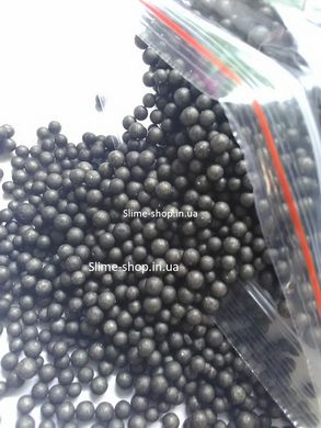 Пенопластовые шарики для слайма маленькие черные, 2-4 мм