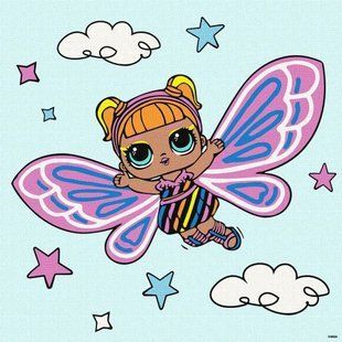 Картина за номерами "L. O. L. Surprise! O. M. G. Fairies Flutterstar" 40х40 см