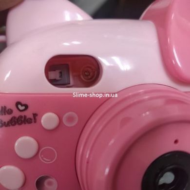 Уцінка. Генератор мильних бульбашок "Камера аніме Hello Kitty" (рожевий) Не фіксується кнопка та пошкоджена упаковка
