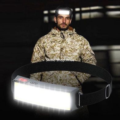 Налобный фонарик с usb зарядкой Bailong BL-F007-COB, Налобный прожектор, Налобный PG-326 фонарь яркий