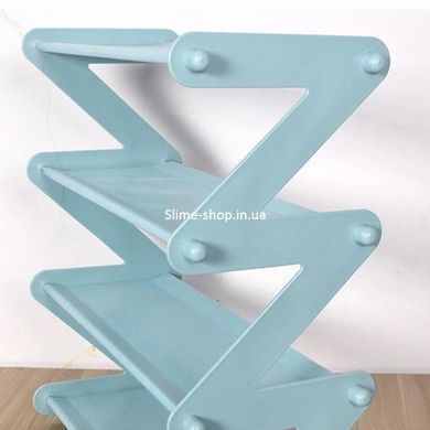 Полка для обуви органайзер компактный стойка складная Shoe Rack YH 8802 хранение вещей и обуви 4 полки. XB-477 Цвет: голубой