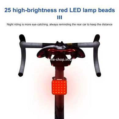 Велоліхтар з кріпленням на сідло MY-2107, 25LED, Велосипедний маячок ліхтар, Ліхтарик BE-234 для велосипеда