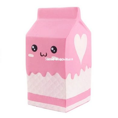 Сквіш Пакет молока з рожевим серцем