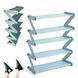 Полка для обуви органайзер компактный стойка складная Shoe Rack YH 8802 хранение вещей и обуви 4 полки. XB-477 Цвет: голубой