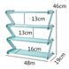 Полка для обуви органайзер компактный стойка складная Shoe Rack YH 8802 хранение вещей и обуви 4 полки. XB-477 Цвет: голубой