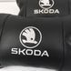 Автомобільні подушки 2 шт на підголівник Skoda / Шкідливість, з натуральної шкіри, стильний аксесуар для GQ-691 вашого авто