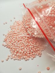 Пенопластовые шарики для слайма маленькие персиковые, 2-4 мм